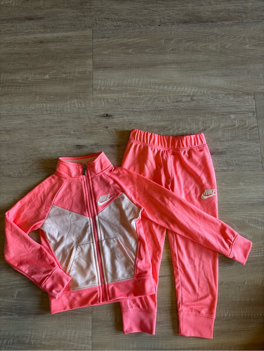 Nike Girls' Pink Track Jacket & Pants Set - Size 4